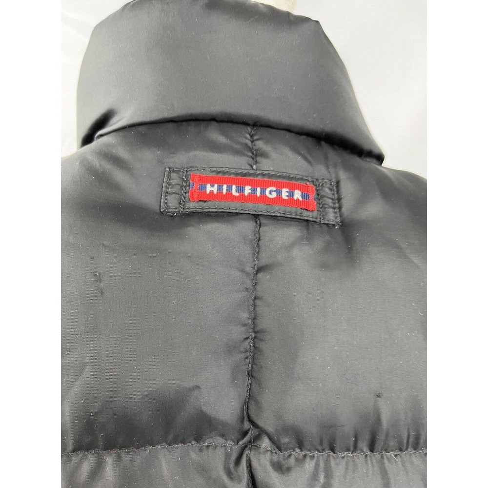 Tommy Hilfiger Black Puffer Jacket Juniors XL White Tag Early to Mid 00's - Picture 4 of 11